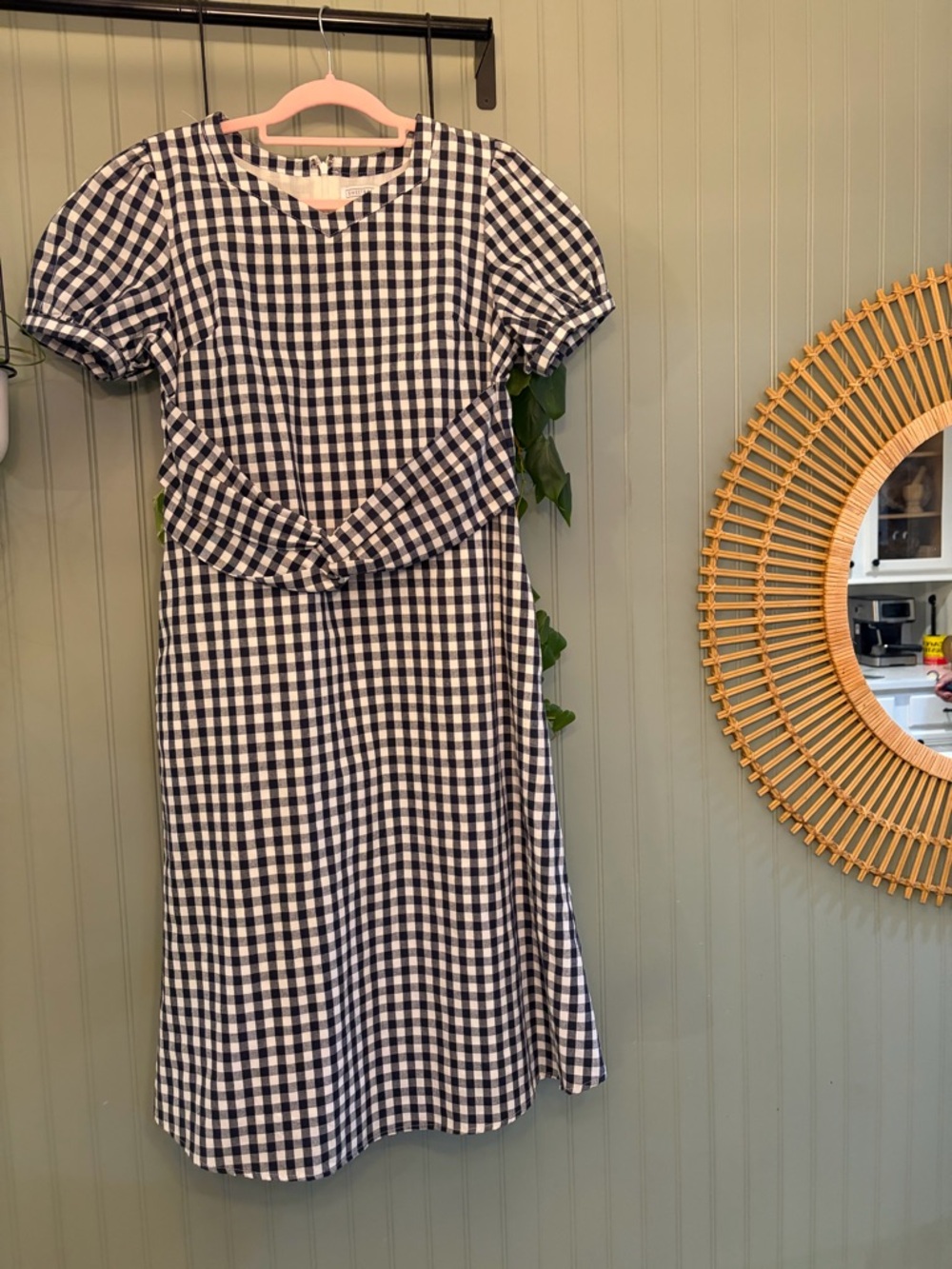 Sweet Salt Black & White Gingham Midi Dress- size 10